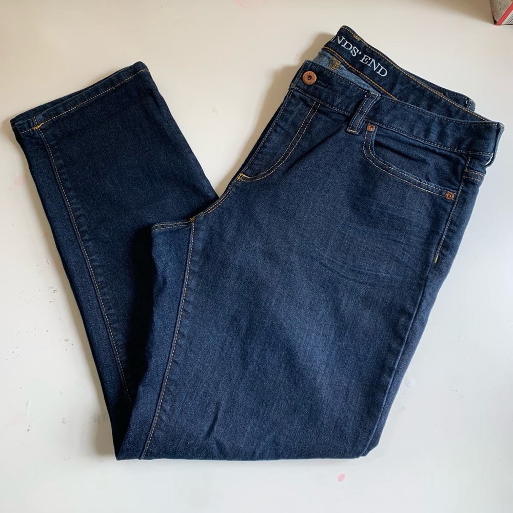 Lands End jeans size 14. Dark wash.